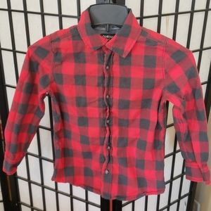 Red and Dark Grey button down